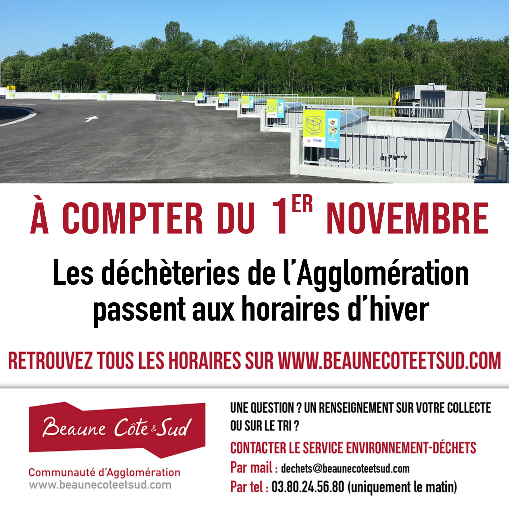 flyers horaires déchèterie